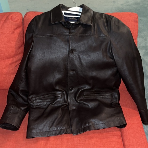 Brooks Brothers brown leather jacket - medium - Picture 2 of 4
